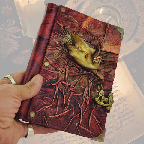 Handcrafted leather Journal with Embossed Dolphins, Handmade Blank Paper-Inspirational Birthday Gifts for Women and Unique Gifts for Men