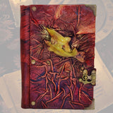 Handcrafted leather Journal with Embossed Dolphins, Handmade Blank Paper-Inspirational Birthday Gifts for Women and Unique Gifts for Men