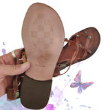 Handcrafted Vegetal Leather Sandal for Women with Ethnic Evil Eye Beads-Life Style High Back Summer Shoes-Gift Flip Flop Fashion Footwear