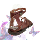 Handcrafted Vegetal Leather Sandal for Women with Ethnic Evil Eye Beads-Life Style High Back Summer Shoes-Gift Flip Flop Fashion Footwear