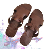 Handcrafted Strappy Vegetal Leather Women Sandalet -Life Style Shoes-Gift Fashion Footwear-Strappy Sandal