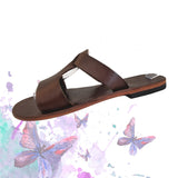 Handcrafted Strappy Vegetal Leather Women Sandalet -Life Style Shoes-Gift Fashion Footwear-Strappy Sandal