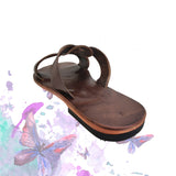 Handcrafted Strappy Vegetal Leather Women Sandalet -Life Style Shoes-Gift Fashion Footwear-Strappy Sandal