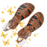Handcrafted Strappy Vegetal Leather Women Sandalet -Life Style Shoes-Gift Fashion Footwear-Strappy Sandal
