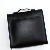 Handcrafted Genuine Vegetal Black Leather Motorcycle Sissy Bar Bag-Gift Universal Motorcycle Harley Davidson leather luggage