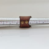 Unique Handcrafted Genuine Vegetal Brown Leather Ring with Tiger Eye Stone-Unisex Gift Fashion Jewelry Band with Naturel Stone