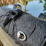 MADE TO ORDER- Handcafted Genuine Vegetal Leather Front Fork Tool Bag - Leather Motorcycle Bags - Cool Skull Design Motorcycle Bag