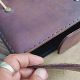 Handcrafted Vegetal Leather Brown Skull Motorcycle Right Side Saddlebag-Gift Harley Davidson Sportster-Universal Swingarm Bag