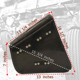 Handcrafted Vegetal Leather Black Motorcycle Left Side Saddlebag with Embossed Gun Design-Harley Davidson Softail-Universal Swingarm Bag