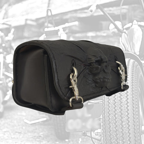 Made To Order-Handcrafted Genuine Black Leather Front Fork Tool Bag Em –  The Ottoman Collection