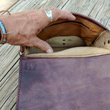 Handcrafted Genuine Vegetal Rustic Brown Embossed Skull Leather Postman Shoulder Bag-Gift Cross Body Bag-Leather Messenger Bag