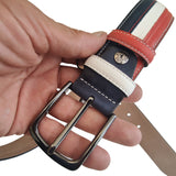 Quality 1.6 inches Width 3 Color Seamen's Genuine Vegetal Leather Sport Belt for Everyday Use-Gift Ideas