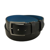 Quality 1.6 inches Width Black Genuine Vegetal Leather Sport Belt for Everyday Use-Gift Ideas