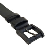 Quality 1.6 inches Width Black Genuine Vegetal Leather Sport Belt With Leather Buckle Set for Everyday Use-Gift Ideas
