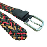Quality 1.3 inches Width Colorful Hand Braided  Genuine Vegetal Leather Sport Belt for Everyday Use-Gift Ideas