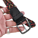 Quality 1.3 inches Width Colorful Hand Braided  Genuine Vegetal Leather Sport Belt for Everyday Use-Gift Ideas
