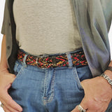 Quality 1.3 inches Width Colorful Hand Braided  Genuine Vegetal Leather Sport Belt for Everyday Use-Gift Ideas