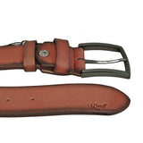 Quality 1.6 inches Width Brown Genuine Vegetal Leather Sport Belt for Everyday Use-Gift Ideas