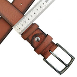Quality 1.6 inches Width Brown Genuine Vegetal Leather Sport Belt for Everyday Use-Gift Ideas