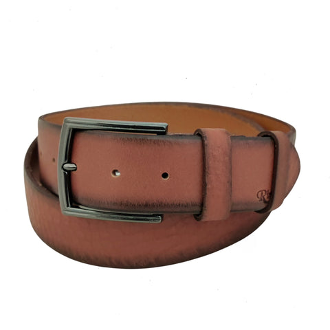 Quality 1.6 inches Width Brown Genuine Vegetal Leather Sport Belt for Everyday Use-Gift Ideas