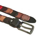 Quality 1.6 inches Width Colorful Genuine Vegetal Leather Rib Style Sport Belt for Everyday Use-Gift Ideas