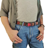 Quality 1.6 inches Width Colorful Genuine Vegetal Leather Rib Style Sport Belt for Everyday Use-Gift Ideas