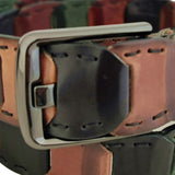 Quality 1.6 inches Width Colorful Genuine Vegetal Leather Rib Style Sport Belt for Everyday Use-Gift Ideas