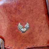 Handcrafted Vegetal Brown Leather Motorcycle Right Side Saddlebag with studs-Gift Universal and Harley Davidson Sportster Swingarm bag