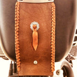 Handcrafted Vegetal Leather Tank Pad & Side Bag Set for Harley Davidson Softail-Gift Motorcycle Accessories