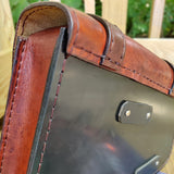 Handcrafted Vegetal Brown Leather Motorcycle Right Side Saddlebag with studs-Gift Universal and Harley Davidson Sportster Swingarm bag