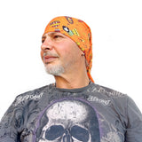 Neck Gaiter-Face Mask-Coolmax Bandana-African Ethnic Orange Color Sports Wear-Quality Gift Active Purpose Headwear Face Shield