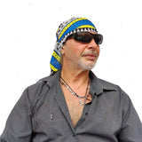 Neck Gaiter-Face Mask-Head Scarves-Headband-Anes Blue-Blue and Yellow Bandana-Quality Gift Headwear Face Shield