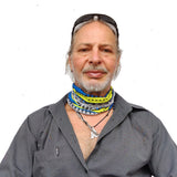 Neck Gaiter-Face Mask-Head Scarves-Headband-Anes Blue-Blue and Yellow Bandana-Quality Gift Headwear Face Shield
