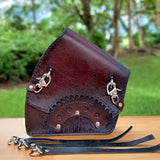 Handcrafted Vegetan Leather Motorcycle Solo Side Bag