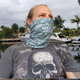 Neck Gaiter-Face Mask-Head Scarves-Headband-Flock Fish Design Green Bandana-Quality Gift Headwear-Face Shield