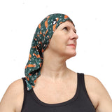 Neck Gaiter-Face Mask-Head Scarves-Headband-Foxes Design Green and Orange Color Bandana-Quality Gift Headwear Face Shield