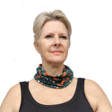Neck Gaiter-Face Mask-Head Scarves-Headband-Foxes Design Green and Orange Color Bandana-Quality Gift Headwear Face Shield