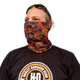 Neck Gaiter-Face Mask-Head Scarves-Headband-Fractals Design Black Color Bandana-Quality Gift Headwear Face Shield. Neck Gaiter is a great fit for all walks of life