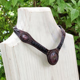 Boho Handcrafted Genuine Leather Choker with  Amethyst Stone - Quality Unisex Fashion Leather Jewelery