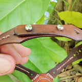 Boho Handcrafted Genuine Vegetal Leather Choker with Rose Agate Stone - Unisex Gift Fashion Jewelry with Natural Stone