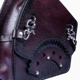 Handcrafted Vegetan Leather Motorcycle Solo Side Bag