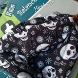 Kids Neck Gaiter - Face Mask - Skull Black Kids Bandana - Black Bandana - Neck Gaiter - Headscarves - Mask For Kids