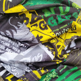Neck Gaiter-Face Mask-Head Scarves-Headband-Kingston Green and Yellow Color Bandana-Quality Gift Headwear Face Shield