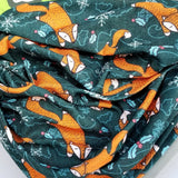 Neck Gaiter-Face Mask-Head Scarves-Headband-Foxes Design Green and Orange Color Bandana-Quality Gift Headwear Face Shield