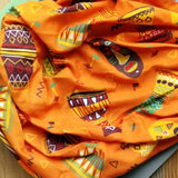 Neck Gaiter-Face Mask-Head Scarves-Headband-African Ethnic-Orange Color Bandana-Quality Gift Headwear Face Shield