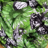 Neck Gaiter-Face Mask-Head Scarves-Headband-Mystic Butterfly Design Green Color Bandana-Quality Gift Headwear Face Shield