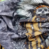 Neck Gaiter-Face Mask-Head Scarves-Headband-Indian Skull-Skull Design Gray Color Bandana-Quality Gift Headwear Face Shield