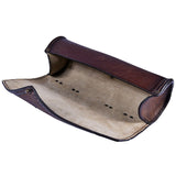 Handcafted Vegetan leather Front Fork Bag - Tool Bag for Motorcycles - Brown Leather