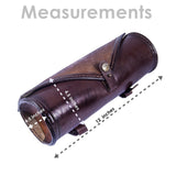 Handcafted Vegetan leather Front Fork Bag - Tool Bag for Motorcycles - Brown Leather