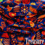 Neck Gaiter-Face Mask-Head Scarves-Headband-Treasure Red and Blue Bandana-Quality Gift Headwear Face Shield